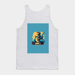 cat riding a scooter Tank Top